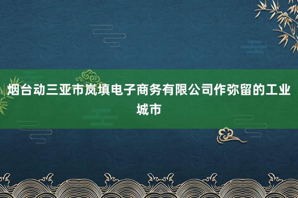 烟台动三亚市岚填电子商务有限公司作弥留的工业城市